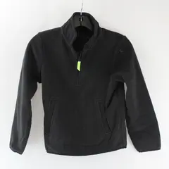 Athletic Works Black Boys M(8) Fleece Quarter Zip Pullover Kangaroo Pocket