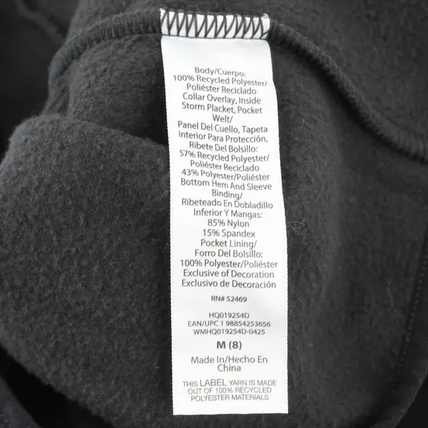 Athletic Works Black Boys M(8) Fleece Quarter Zip Pullover Kangaroo Pocket