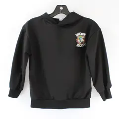 Minecraft Chicken Jockey Hoodie Graphic Print Black Pullover Sweatshirt Boys 8Y