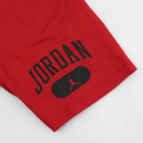 Jordan Boys Large 10-12 Yrs Gym Red Mesh Athletic Basketball Shorts 