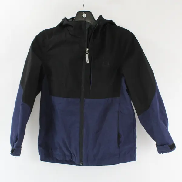 Gerry Ski Jacket Boys Small 7-8 Black Blue Full Zip Hooded Warm