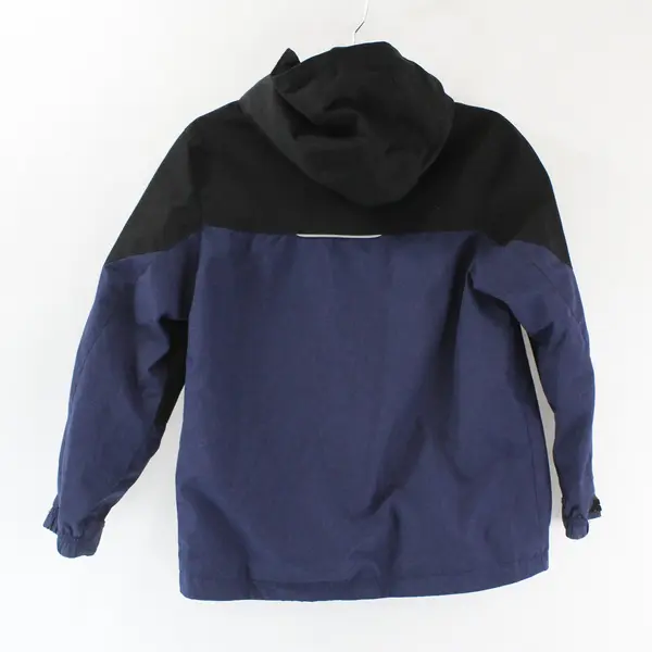 Gerry Ski Jacket Boys Small 7-8 Black Blue Full Zip Hooded Warm