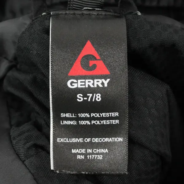 Gerry Ski Jacket Boys Small 7-8 Black Blue Full Zip Hooded Warm