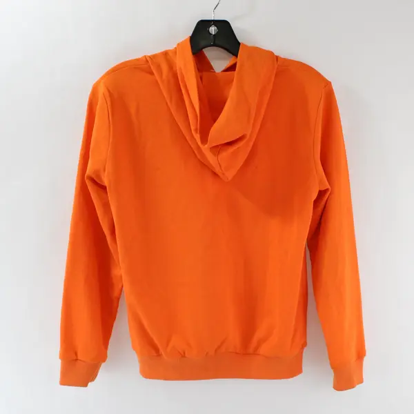 Unbranded Kids Classic Bright Orange Full Soft Hoodie Kangaroo Pocket 10-12Y