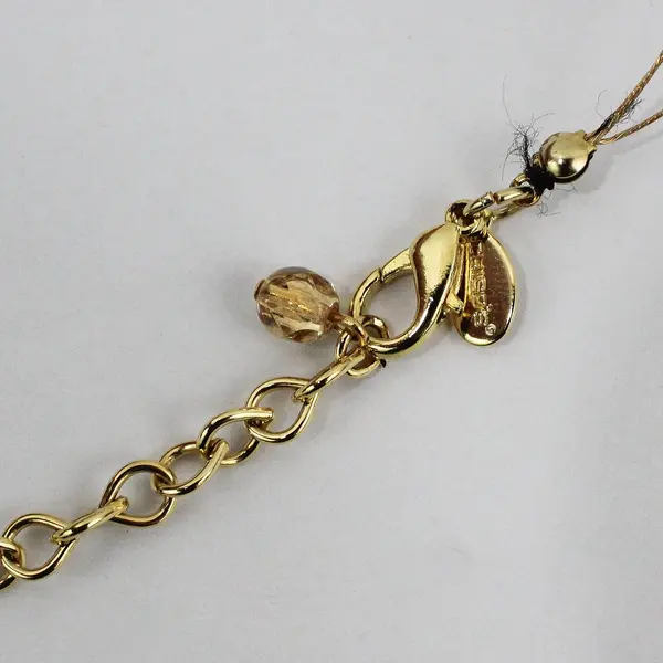 Chico's Gold-Tone Boho Beaded Station Necklace 19"