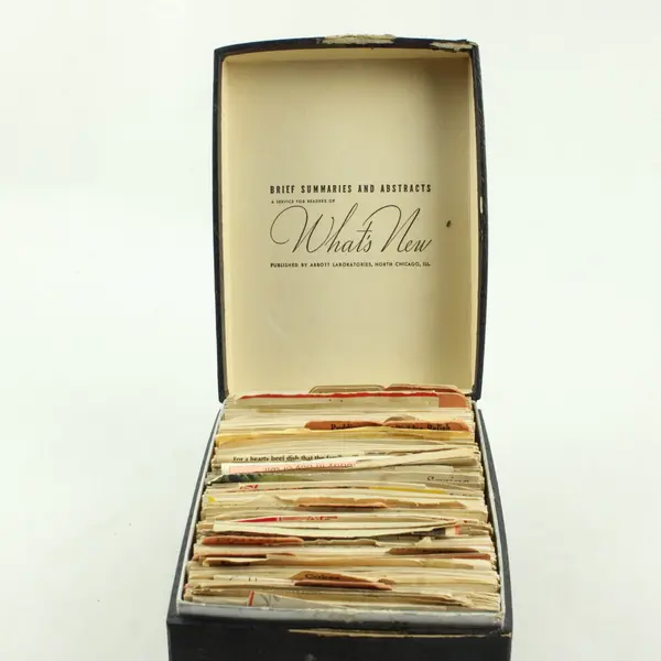 Vintage Boxed Abbott Labs Brief Summaries What's New Card File