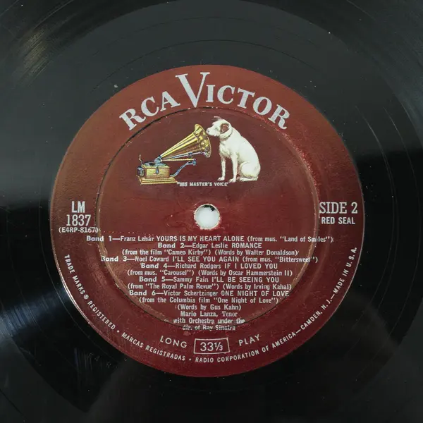 Mario Lanza Sings Student Prince & Other Great Musical Comedies Vintage LP