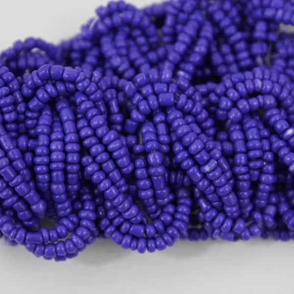Purple Braided Multi-Strand Seed Bead Bracelet 8.5"