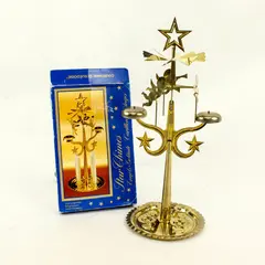 Vintage Star Chimes Engels Geläute Christmas Candle Carousel Brass Sweden Box