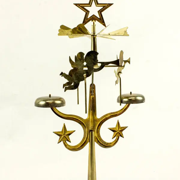 Vintage Star Chimes Engels Geläute Christmas Candle Carousel Brass Sweden Box