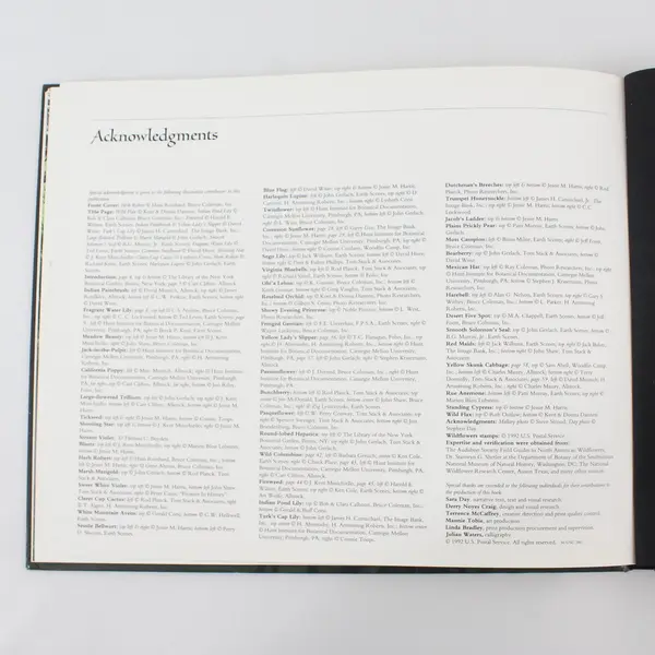 Wildflowers A Collection of U S Commemorative Stamps 1992 Hardcover 