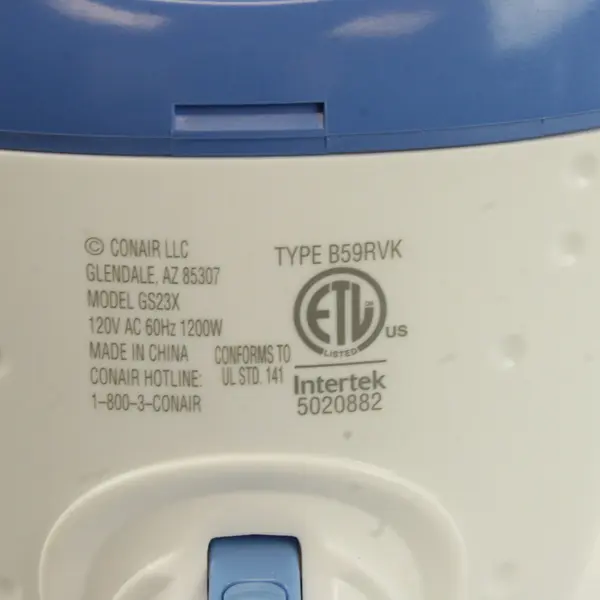 Conair GS23X Extreme Steam Hand Held Fabric Steamer Dual Heat Tested