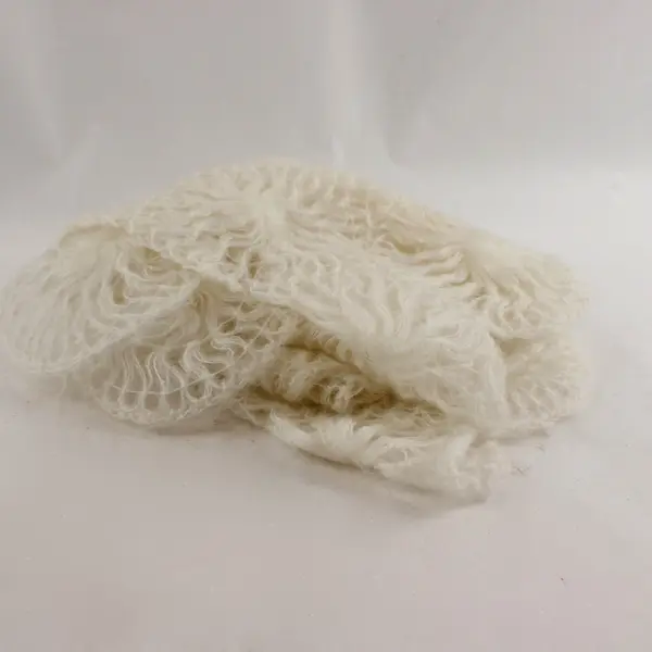 Cream Wool Blend Shawl Shrug Women's Wrap Soft Layering Piece