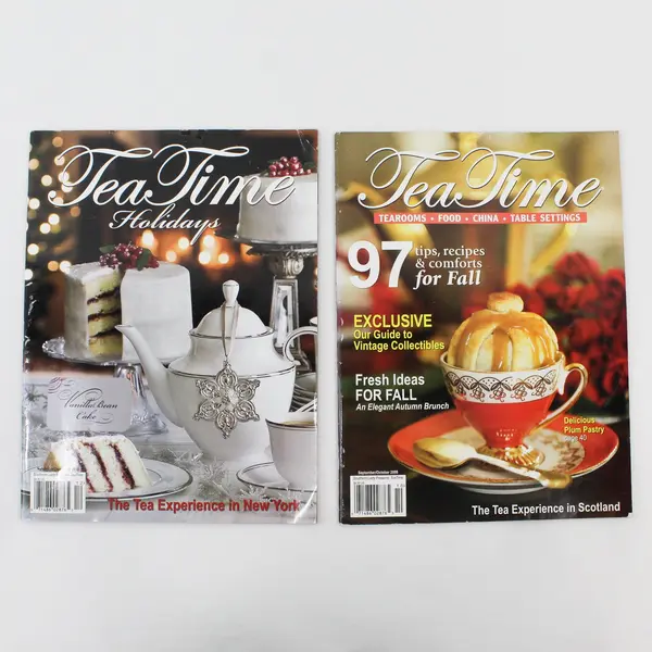 Lot of 2 Tea Time Magazines Sept/Oct 2008 & Nov/Dec 2008 Issues Good