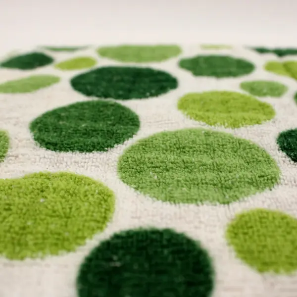 Green Polka Dot Reversible Drying Mat Kitchen Counter Dish Protector