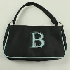 Y2K Unbranded Black & Blue "B" Handbag - 8.5"x5"x2"