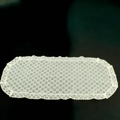 Vintage Style White Lace Table Runner Small Tablecloth 27.5x14 in