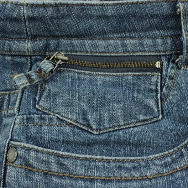 Christopher & Banks Women's 10 Med Wash Blue Denim Skirt - 19"