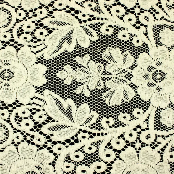 Ivory Floral Guipure Lace Botanical Motif Table Runner 56x15 Pre-Owned