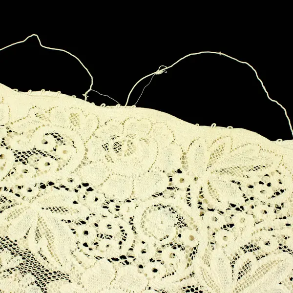 Ivory Floral Guipure Lace Botanical Motif Table Runner 56x15 Pre-Owned