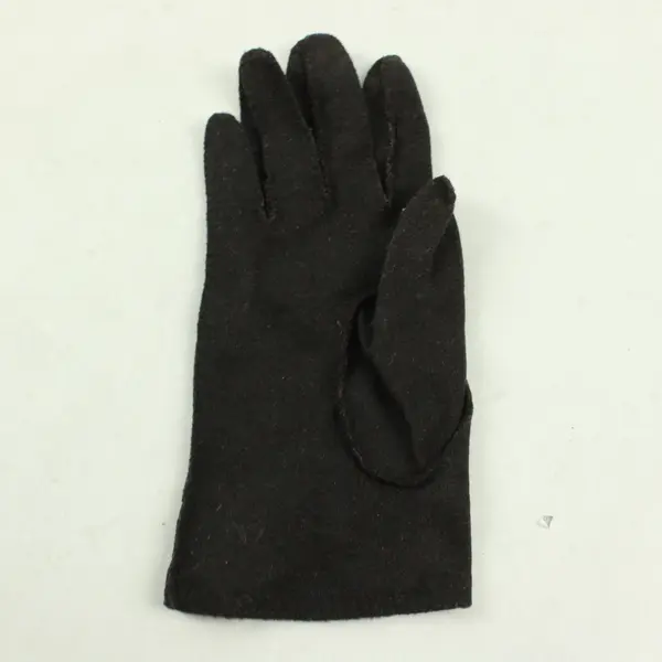 VTG 1940’s Black Cotton Stitched Edge Gloves 8” Long - No Size (Likely Small)
