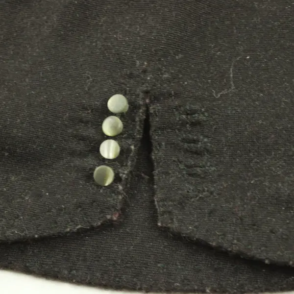 VTG 1940’s Black Cotton Stitched Edge Gloves 8” Long - No Size (Likely Small)