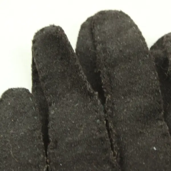 VTG 1940’s Black Cotton Stitched Edge Gloves 8” Long - No Size (Likely Small)