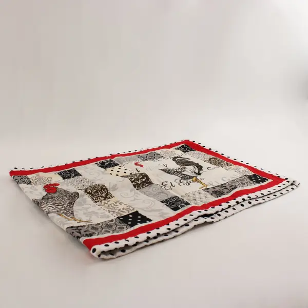 Handmade Patchwork El Gallo Rooster Table Runner Rustic Kitchen Decor 35x12.5