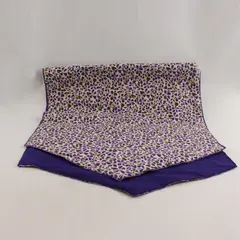 Purple Green Watercolor Floral Table Runner Cream Off-White 37in
