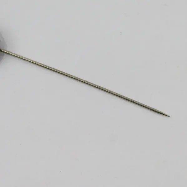 Vintage Tribal Feather Design Stick Pin Turquoise Accent Dark Oxidized Metal