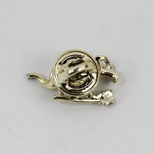 Vintage Ballou Reg'd Elephant with Broom Gold-Tone Lapel Pin