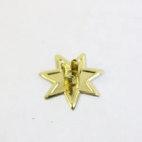 Lot of 25 Vintage Gold Tone 8 Point Star Christmas Tree Candle Holders