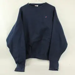 Vintage Handcuffs XL Navy Blue Cotton Blend Pullover Sweatshirt Thumb Slots