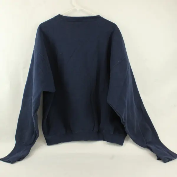 Vintage Handcuffs XL Navy Blue Cotton Blend Pullover Sweatshirt Thumb Slots
