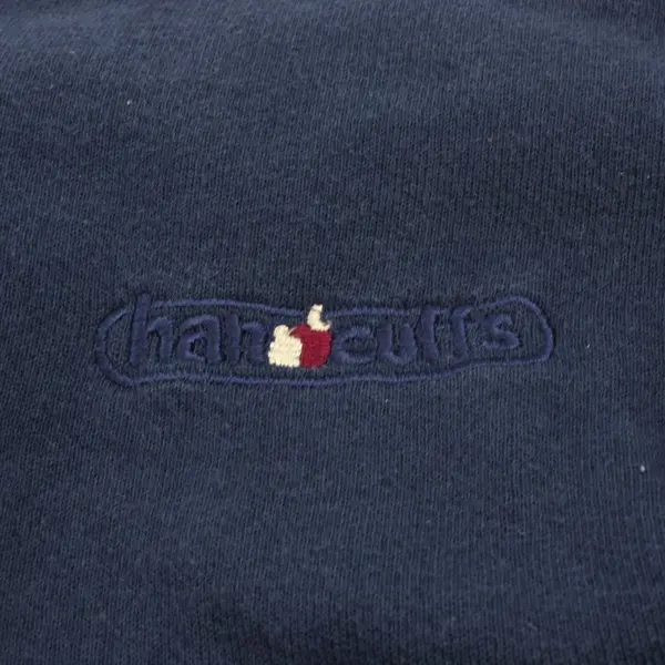 Vintage Handcuffs XL Navy Blue Cotton Blend Pullover Sweatshirt Thumb Slots
