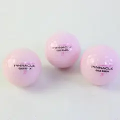 3 Pink Pinnacle Gold Ribbon Golf Balls Breast Cancer Awareness New