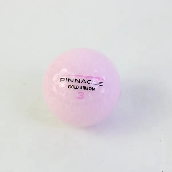 3 Pink Pinnacle Gold Ribbon Golf Balls Breast Cancer Awareness New