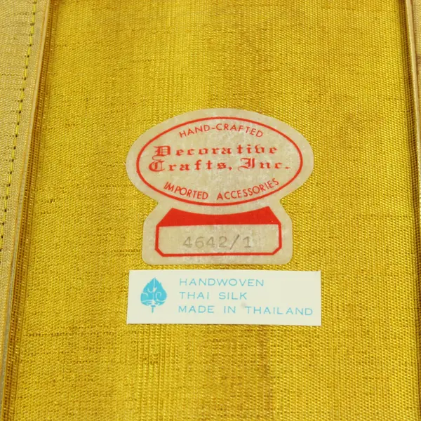 VTG Decorative Crafts Inc. Gold Handwoven Thai Silk Standing Picture Frame 3x4