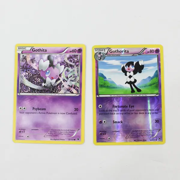 Lot of 2 Pokemon Gothita 32/124 2016 Gothorita 40/111 2014 Reverse Holo