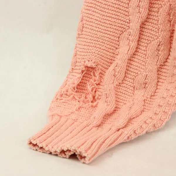 Vintage Cambridge Classics Mervyns Women's XL Pink Cable Knit Sweater