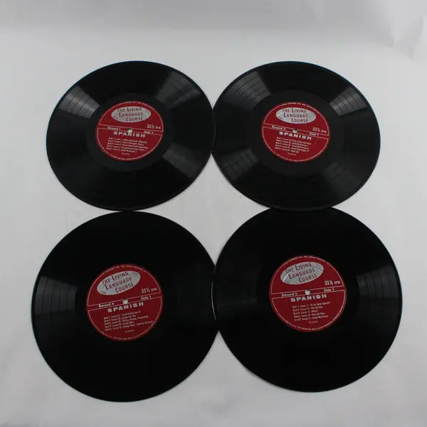 Living Spanish 4 Record Set with 2 Booklets Language Course 10" Vinyl Record