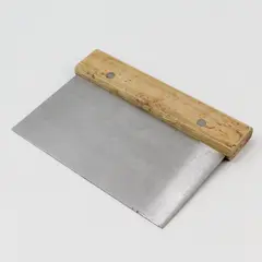 Winco Stainless Steel Dough Scraper with Wood Handle 