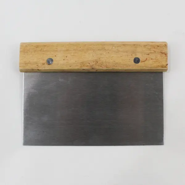 Winco Stainless Steel Dough Scraper with Wood Handle 