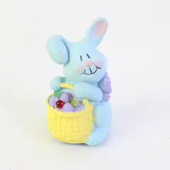 Vintage 1990 Avon Hoppy Easter Light Up Musical Bunny Figurine w/ Basket