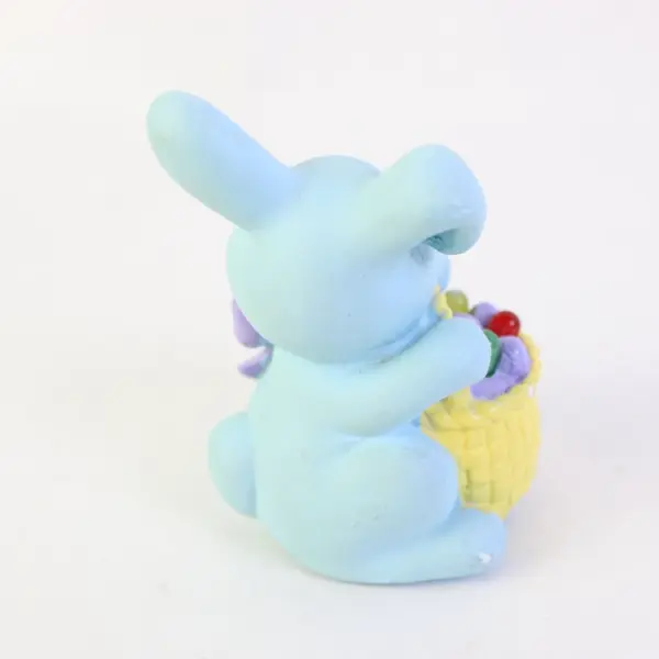 Vintage 1990 Avon Hoppy Easter Light Up Musical Bunny Figurine w/ Basket