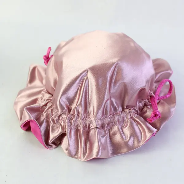 Avon Pink Satin Drawstring Jewelry Pouch Travel Bag 8 Pockets VTG