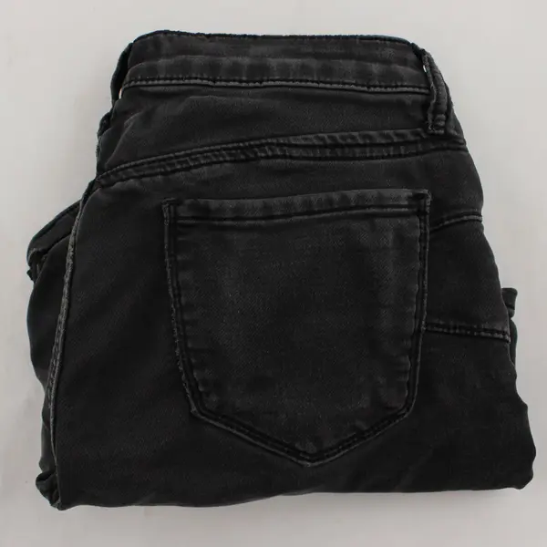 S.O.N.G. Curvy High Rise Shorts Size 7/28 All Black Distressed