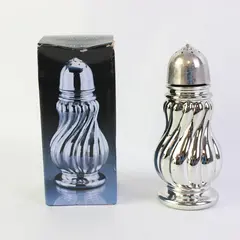 Vintage Avon Silver Swirls Sweet Honesty Empty Cologne Bottle Collectible