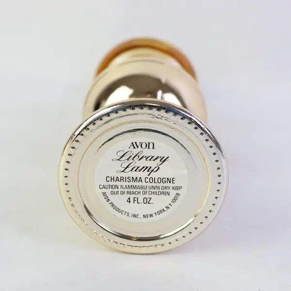 Avon Vintage Library Lamp Charisma Cologne 4 Fl Oz Bottle