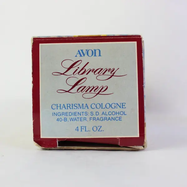 Avon Vintage Library Lamp Charisma Cologne 4 Fl Oz Bottle